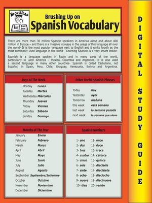 cover image of Spanish Vocabulary (Blokehead Easy Study Guide)